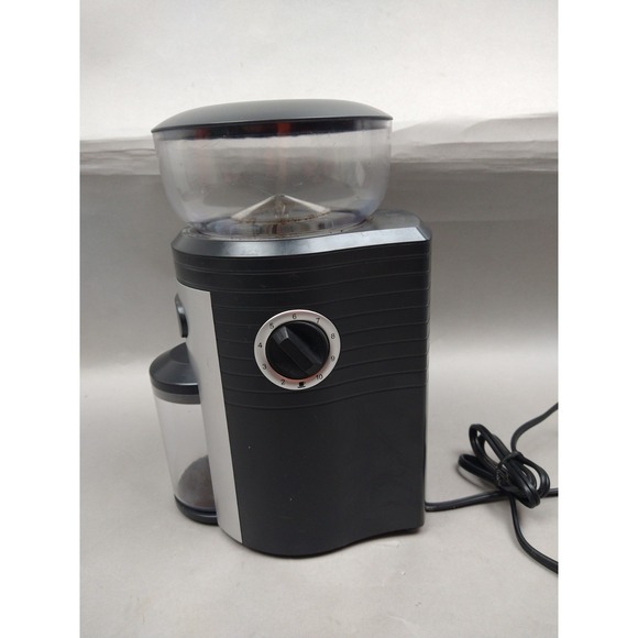 ESPRESSIONE PROFESSIONE CONICAL BURR COFFEE GRINDER BLACK/SiILVER MEC-5198 WORKS - Picture 3 of 10